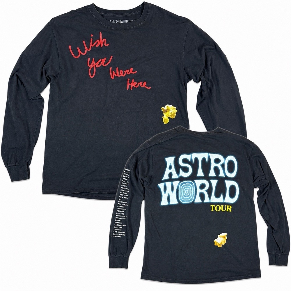 Astroworld Wish You Were Here Tour Long Sleeve Shirt Travis Scott Men's Medium